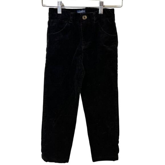 Andy and Evan Black Corduroy Pants Boys Size 8 Adjustable Waist - Picture 1 of 6